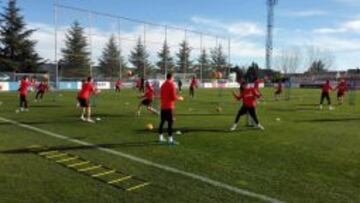Entrenamiento del Atléti.