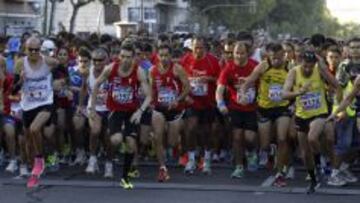 SALIDA. El inicio de la masiva prueba 'Madrid corre por Madrid'.