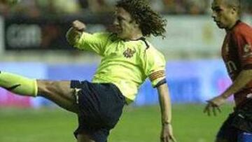 <B>TOCADO.</B> El capitán azulgrana recibió un fuerte golpe en el pie derecho durante el partido de ayer.