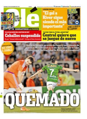 Portadas de la prensa mundial