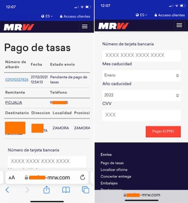 Si esperas un paquete de MRW, desconfía de este mensaje SMS al móvil