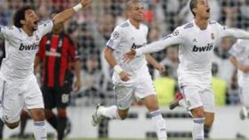 <b>CRISTIANO, EL GUÍA.</b> El portugués propició el inicio perfecto al abrir el marcador frente al Milán.