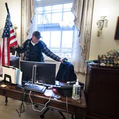 Rioter pictured sitting in Pelosi’s office arrested