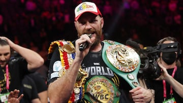 Tyson Fury tras derrotar a Deontay Wilder en la trilog&iacute;a entre ambos.