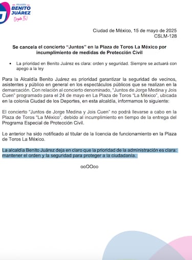 Cancelan concierto de Jorge Medina y Josi Cuen: motivos y cómo recuperar el monto de las entradas