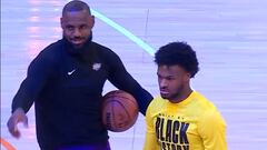 LeBron James and Bronny’s hilarious moment during Lakers warm-up shocks fans