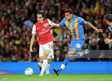 Yossi Benayoun durante su periplo en el Arsenal.