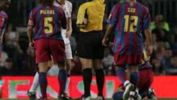 <B>EXPULSADO.</B> Ballesteros no terminó el encuentro del pasado domingo ante el Barcelona.