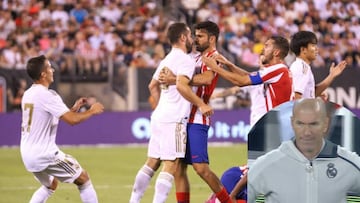 Las distintas caras de Zidane y Simeone en las expulsiones