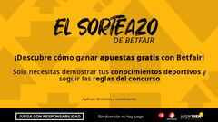 El Sorteazo de Betfair: juega al Osasuna - Real Madrid y gana apuestas gratis