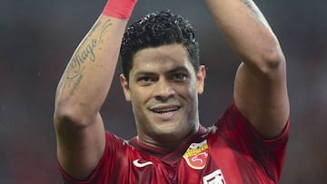 Hulk of Shanghai SIPG celebrates after scoring a goal during the Chinese Football Association Super League match between Shanghai SIPG and Henan Jianye at Shanghai Stadium on July 10, 2016 in Shanghai, China.