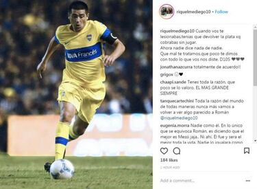 El hermano de Riquelme ataca a Gago... y luego se arrepiente