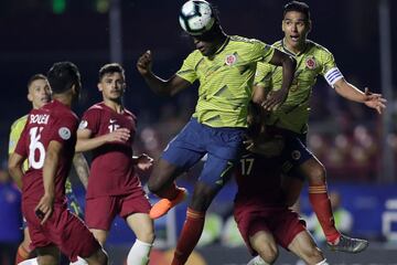 La Selección Colombia clasifica a octavos de final después de un cerrado partido contra Qatar en el estadio de Sao Paulo, Morumbí.