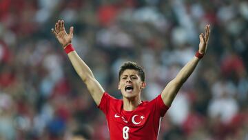 SAMSUN, TURKEY - OCTOBER 11: Arda Guler of Turkey reacts during the UEFA Nations League 2024/25 League B Group B4 match between Turkiye and Montenegro on October 11, 2024 in Samsun, Turkey. (Photo by Ahmad Mora/Getty Images)
