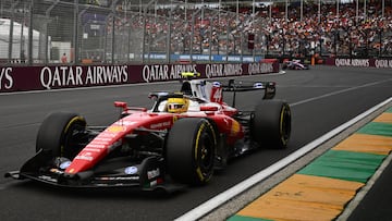 MELBOURNE (Australia), 07/03/2026.- Lewis Hamilton of Ferrari during Qualifying as part of the 2026 Australian Grand Prix at Albert Park Circuit in Melbourne, Australia, 07 March 2026. (Fórmula Uno) EFE/EPA/JOEL CARRETT EDITORIAL USE ONLY AUSTRALIA AND NEW ZEALAND OUT