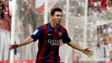 Messi, durante un partido en Vallecas.