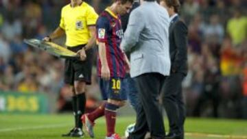 Martino, con Lionel Messi.
