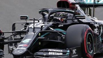 Hamilton durante el sábado del GP de Bélgica.