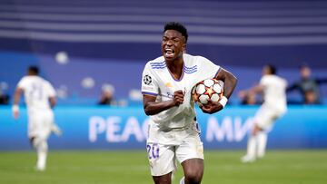 Vinicius, durante un partido del Real Madrid.