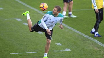 Joaqu&iacute;n, durante un entrenamiento.