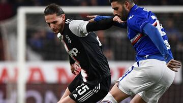 Adrien Rabiot durante el Sampdoria-Juventus de la Cadena SER. 