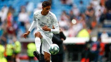 Soccer: La Liga - Real Madrid v Levante
 
 Raphael Varane of Real Madrid during the spanish league football match played between Real Madrid and UD Levante at Santiago Bernabeu Stadium in Madrid, Spain, on September 14, 2019.
 
 
 14/09/2019 ONLY FOR USE 