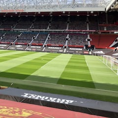 Las lonas que cubren Old Trafford, el último secreto de Solskjaer