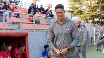 Fernando Torres, durante un partido con el Atlético de Madrid B.