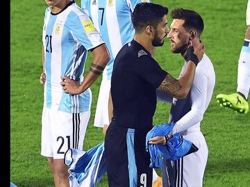 Luis Su&Atilde;&iexcl;rez y Lionel Messi.