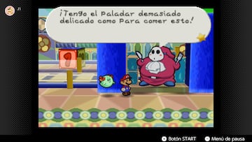 Paper Mario 64, Nintendo 64, Nintendo Switch Online, Boo, Shy Guy Fartn, comida, Mario, dilogos