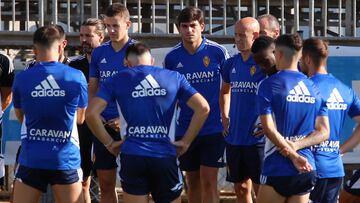 Iván Azón, durante un entrenamiento.