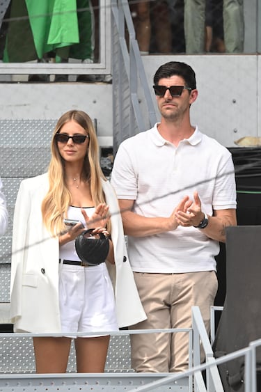 Thibaut Courtois y su mujer, Mishel Gerzig.