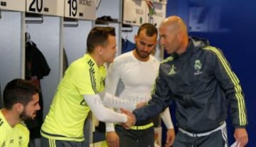 Cheryshev se mostró feliz al momento de ver a Zizou. 