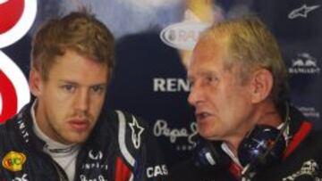 Vettel, junto a Marko en una imagen de archivo.