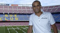 Rivaldo, en el Camp Nou. 