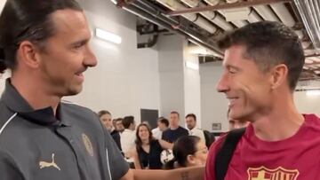Ojo al momento del encuentro entre Zlatan Ibrahimovic y Lewandowsky
