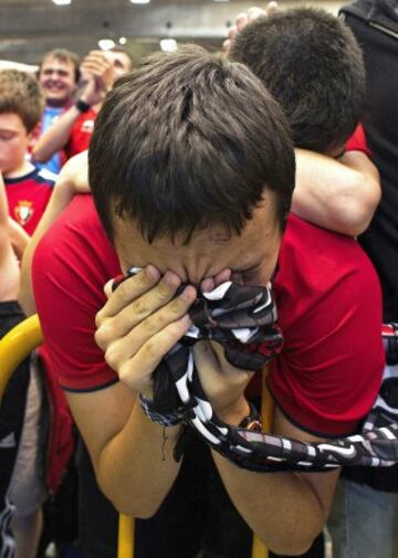 It was all a bit too much for this fan back in Pamplona.