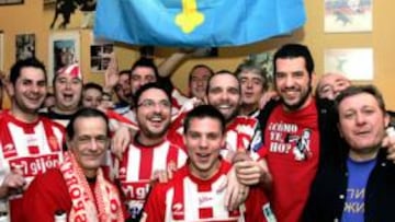 <b>PASIÓN ASTURIANA. </b>La Peña Antonio Miguel Albajara agrupa a cincuenta sportinguistas en Madrid.