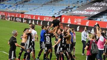 19/07/20 PARTIDO COVID19 CORONAVIRUS
Cartagena - Atletico Baleares
Playoff de ascenso a Segunda División disputado en el estadio La Rosaleda de Málaga. Ascenso del Cartagena
ALEGRIA CELEBRACION