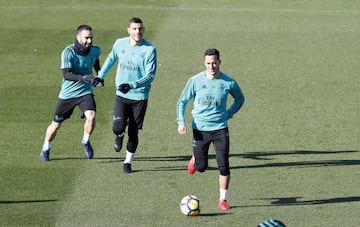 Lucas Vázquez, Theo y Carvajal.