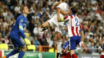 Oblak, durante el partido.