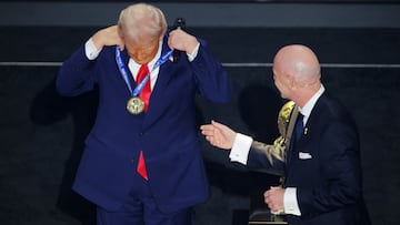 FIFA chief Gianni Infantino has presented the U.S. president, Donald Trump, with the soccer governing body’s new prize.