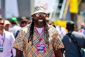 Chris Gayle, exjugador de críquet de las Indias Occidentales, durante el Gran Premio de Mónaco de la Fórmula 1.