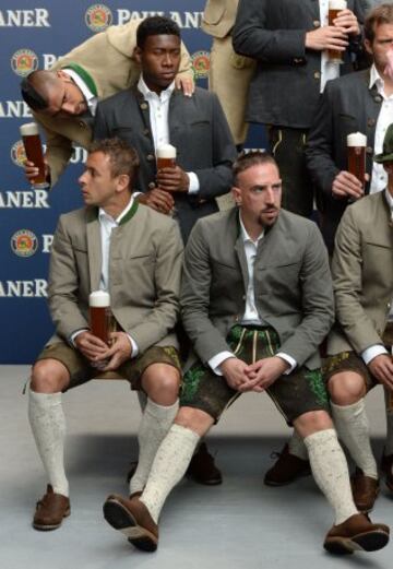 Arturo Vidal, Rafinha, David Alaba y Franck Ribery.