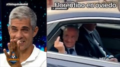 El gesto de Florentino a su llegada a Oviedo que hizo llorar de risa al plató de El Chiringuito