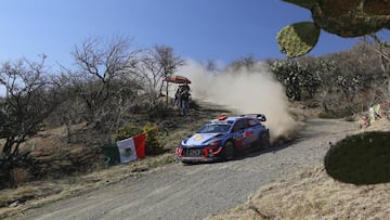 Dani Sordo con el Hyundai i20 Coupe WRC en M&eacute;xico.