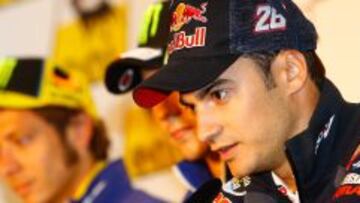 Dani Pedrosa en la rueda de prensa de Sachsenring.