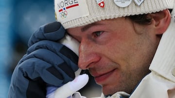 Milano Cortina 2026 Olympics - Biathlon - Men's 20km Individual Victory Ceremony - Anterselva Biathlon Arena, South Tyrol, Italy - February 10, 2026. Bronze medallist Sturla Holm Laegreid of Norway celebrates after finishing third in the Men's 20km Individual REUTERS/Matthew Childs TPX IMAGES OF THE DAY