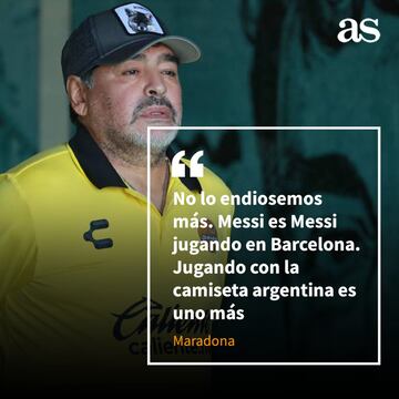 Maradona no quiso darle más trascendencia al debate del liderazgo de Messi en la selección Argentina y lo criticó