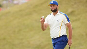 Jon Rahm, durante un partido con el equipo de Europa en la Ryder Cup.